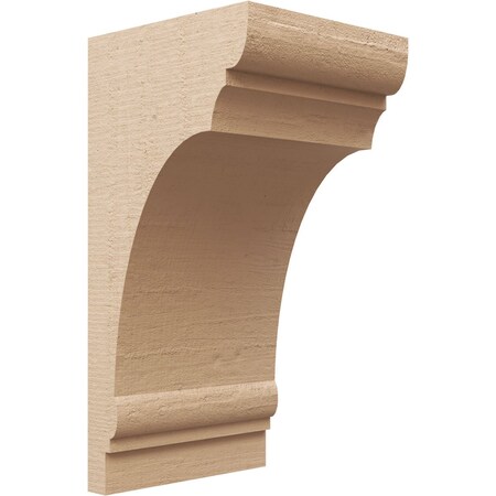 Ekena Millwork 12"W x 12"D x 24"H Wide Hughes Rough Cedar Woodgrain TimberThane Corbel, Primed Tan CORUR12X12X24HUGRCPR